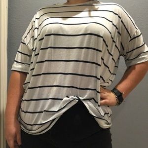 Plus Size ASOS Curve Striped Oversized Top