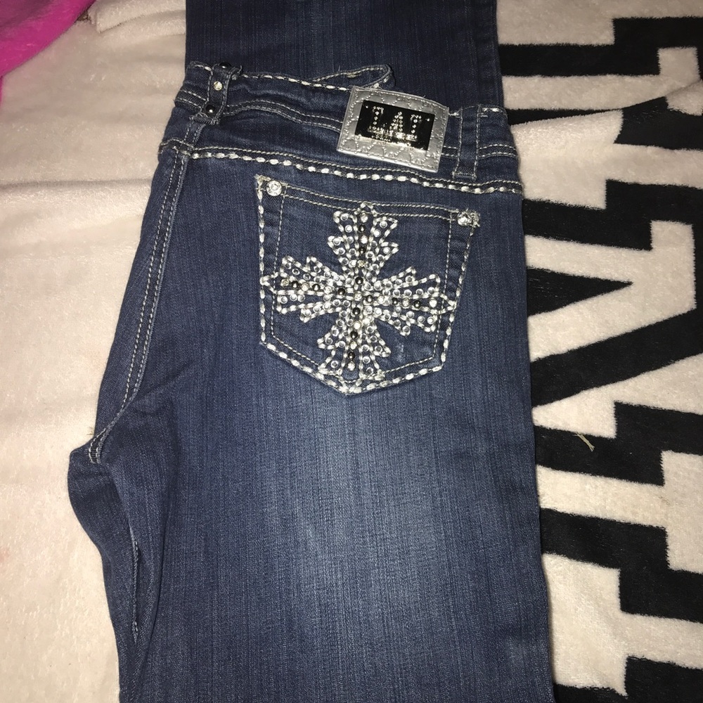 LA IDOL BLINGY BOOTCUT JEANS
