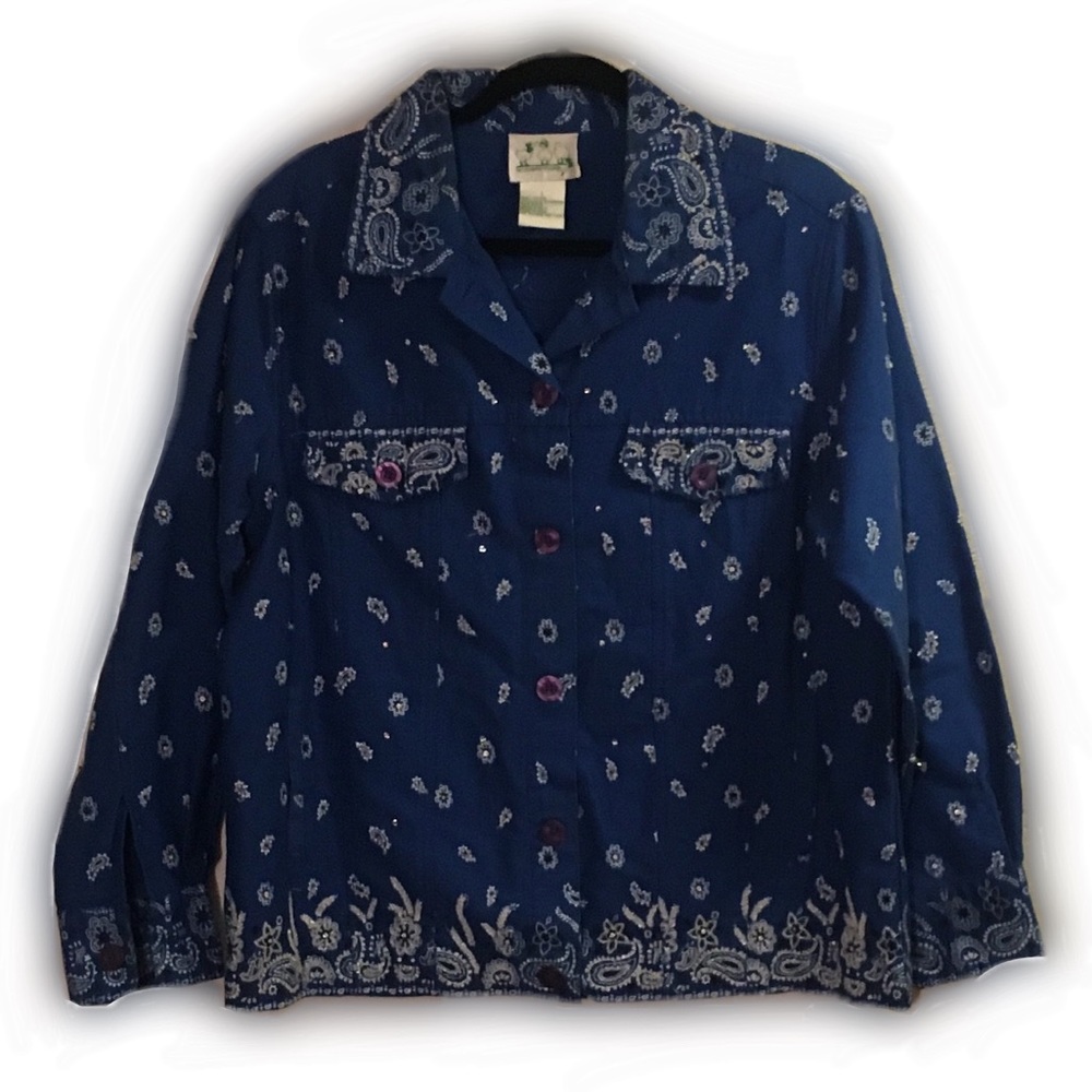 Quacker Factory (Size L) Jean Jacket Style Jacket