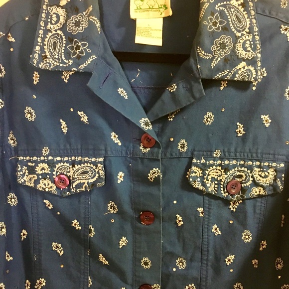 Quacker Factory (Size L) Jean Jacket Style Jacket - Picture 3 of 8