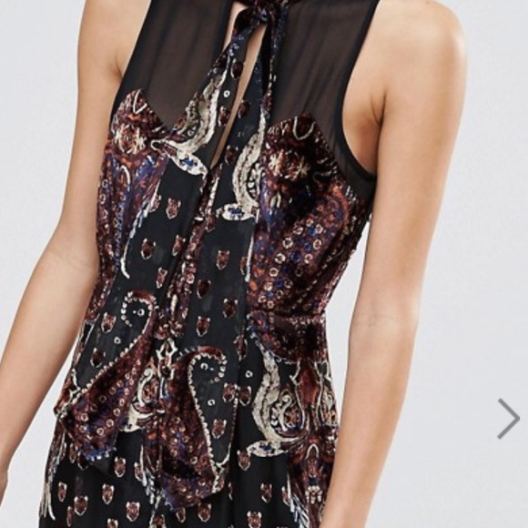 FREE PEOPLE ♠️ Hands to Hold Velvet Burnout Maxi - Picture 4 of 4