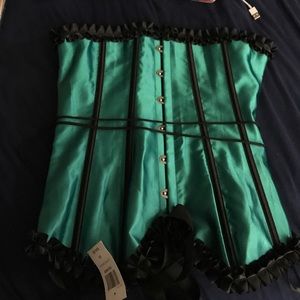 Green corset NWT