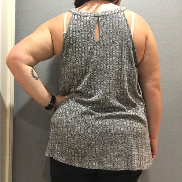 Plus Size Torrid Grey Halter Top - Picture 2 of 2