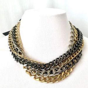 Betsey Johnson Multi-Chain/Bow Statement Necklace