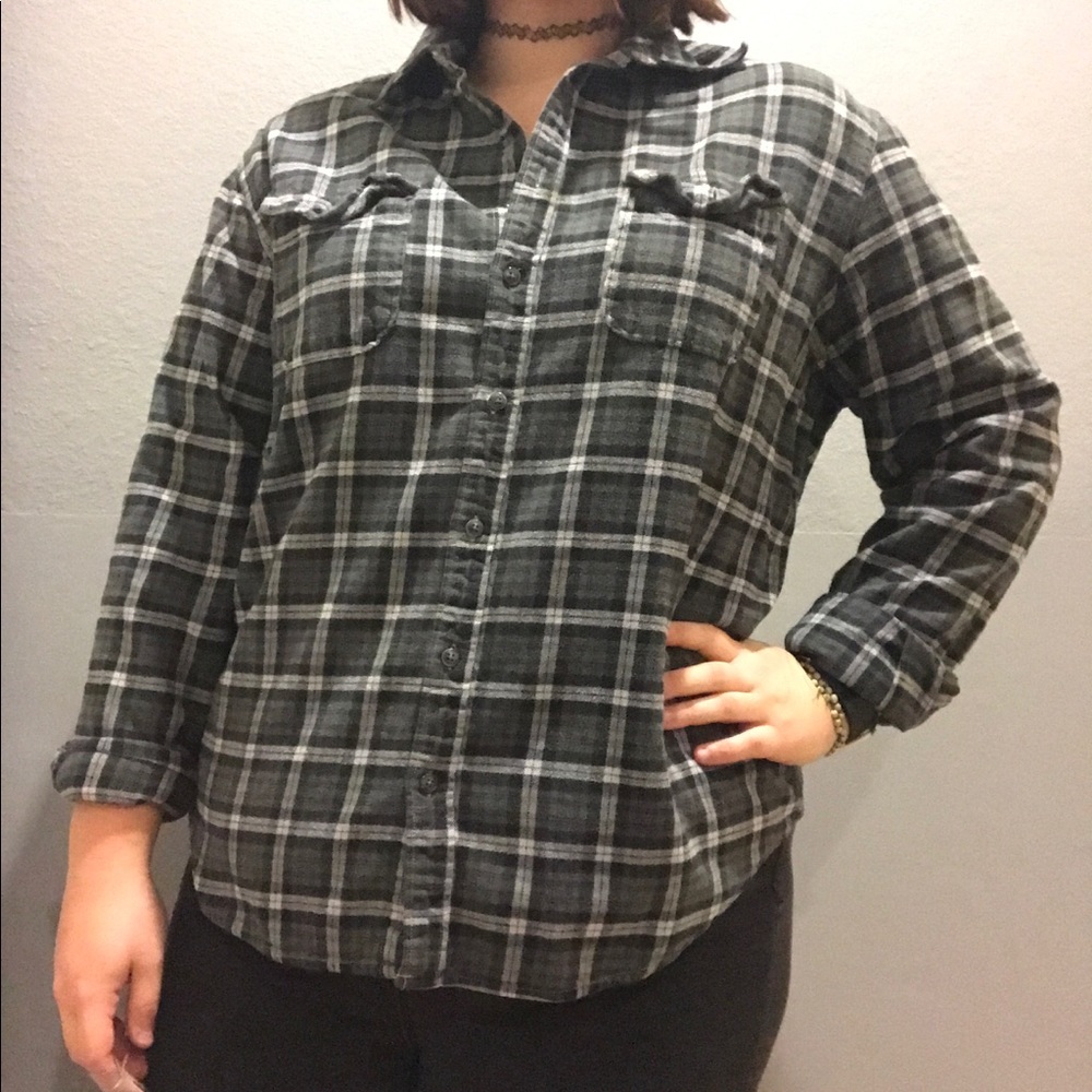 Merona Gray and White Flannel XXL