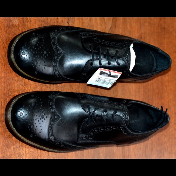 Zara Man Men\'s black Leather Wingtips