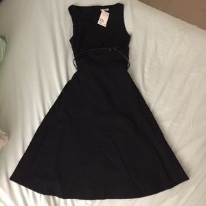 h&m navy blue polka dot dress with belt MAKE OFFER