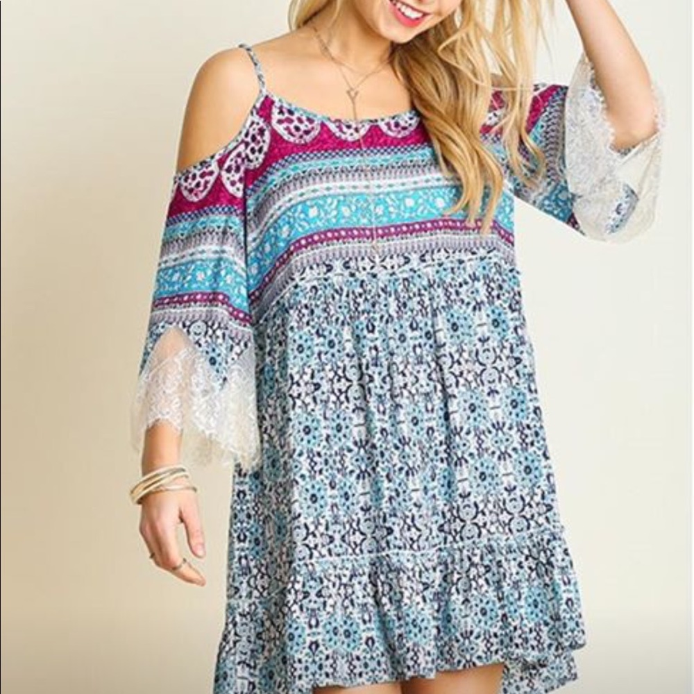 Cold shoulder dress