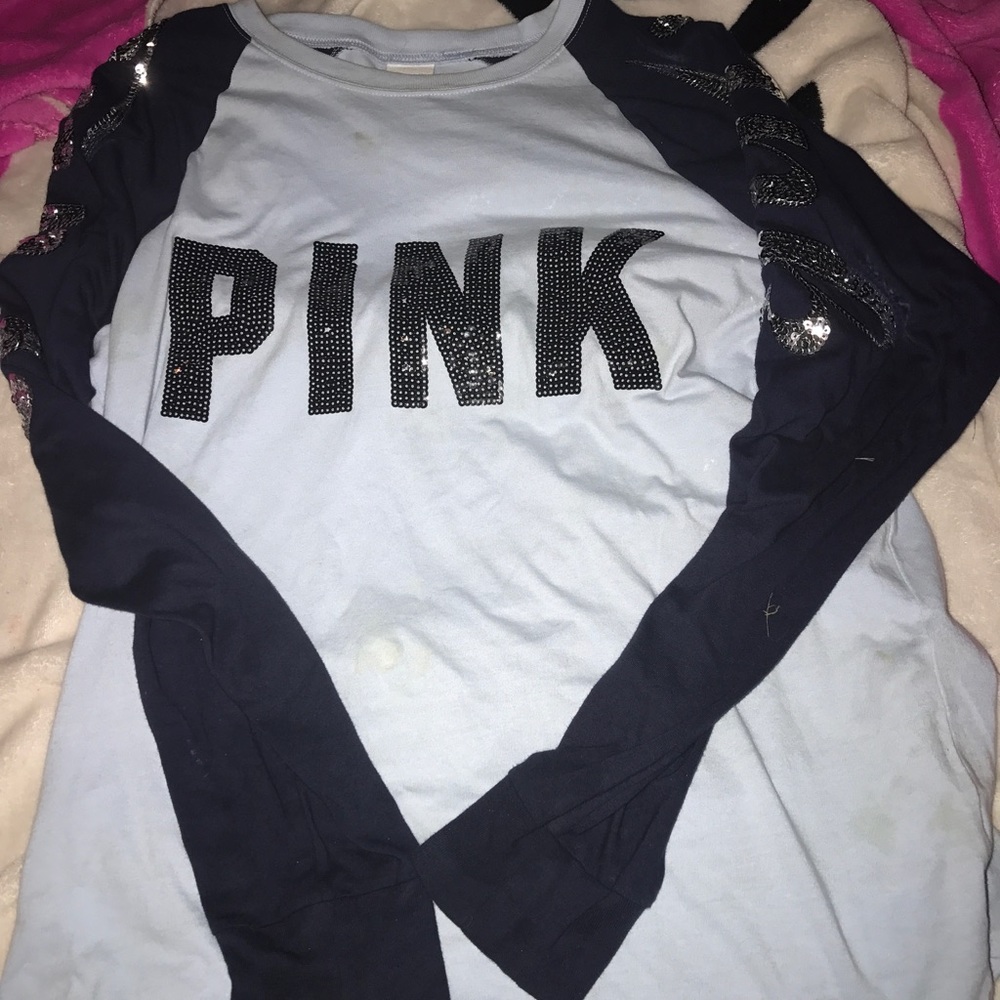 PINK BLINGY LONG SLEEVED SHIRT