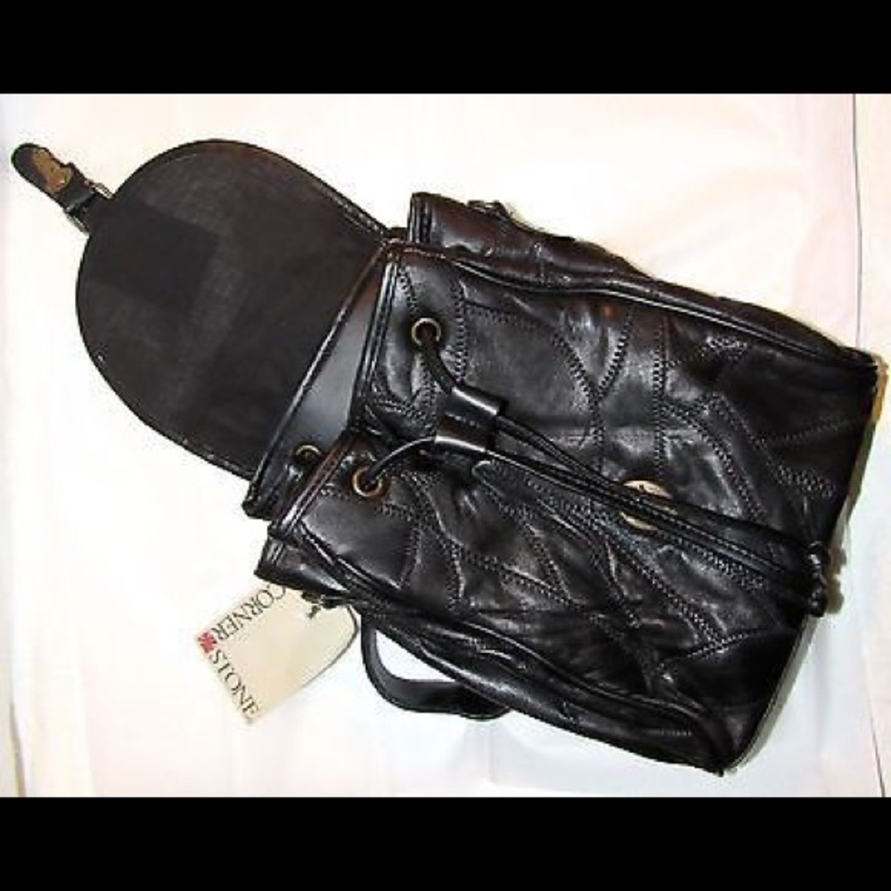 Cornerstone Faux Leather Patchwork Backpack