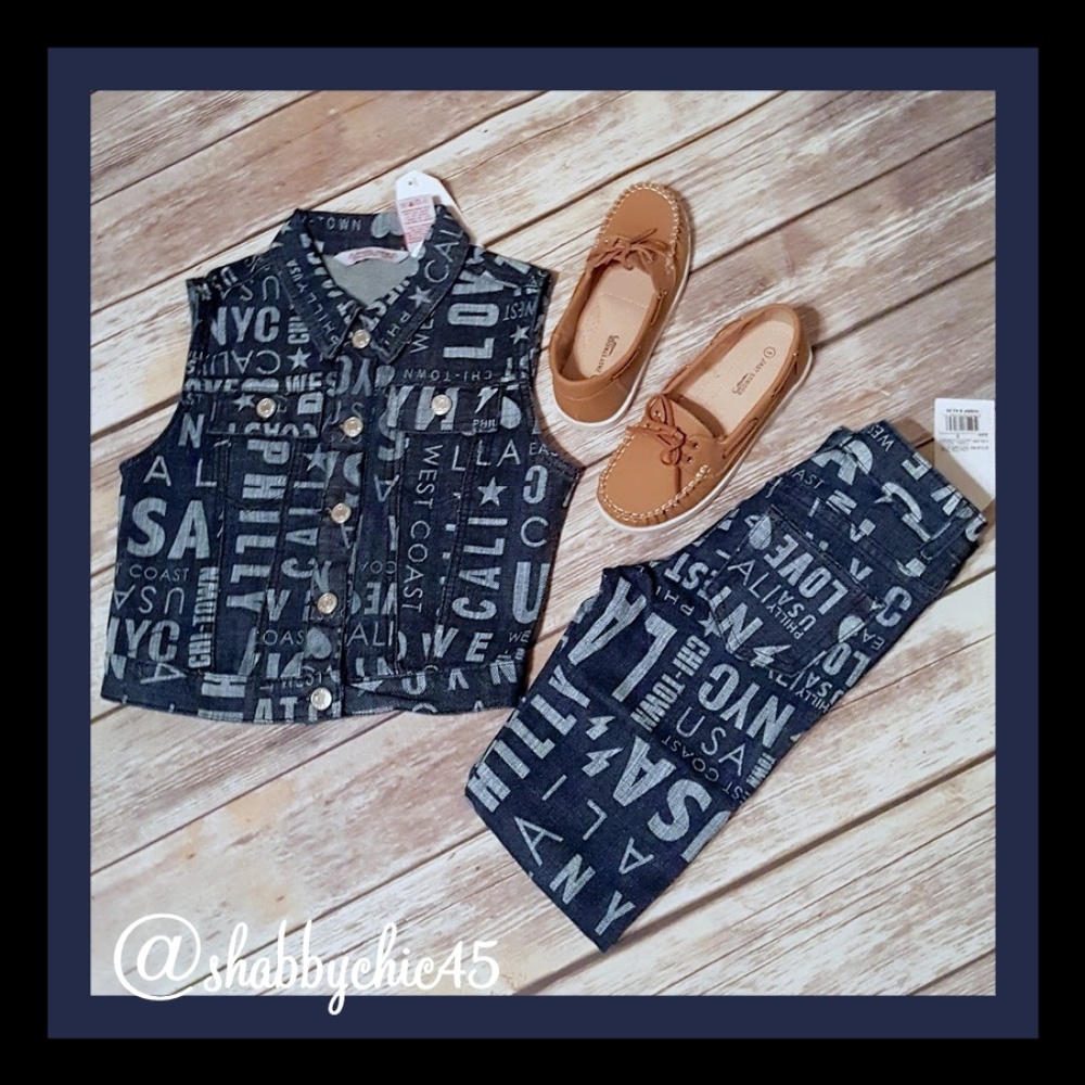 Crystal Vogue Denim Vest & Matching Jeans