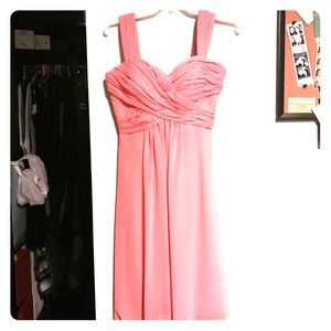 LAST CHANCE Bill Levkoff 155 Chiffon Dress Coral
