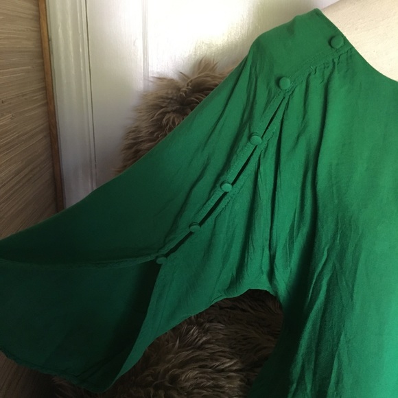 Anthropologie Kelly Green Top Size M - Picture 2 of 6