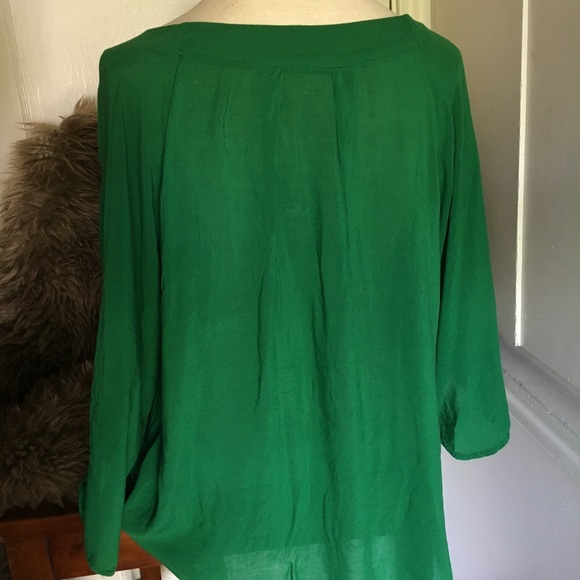 Anthropologie Kelly Green Top Size M - Picture 3 of 6