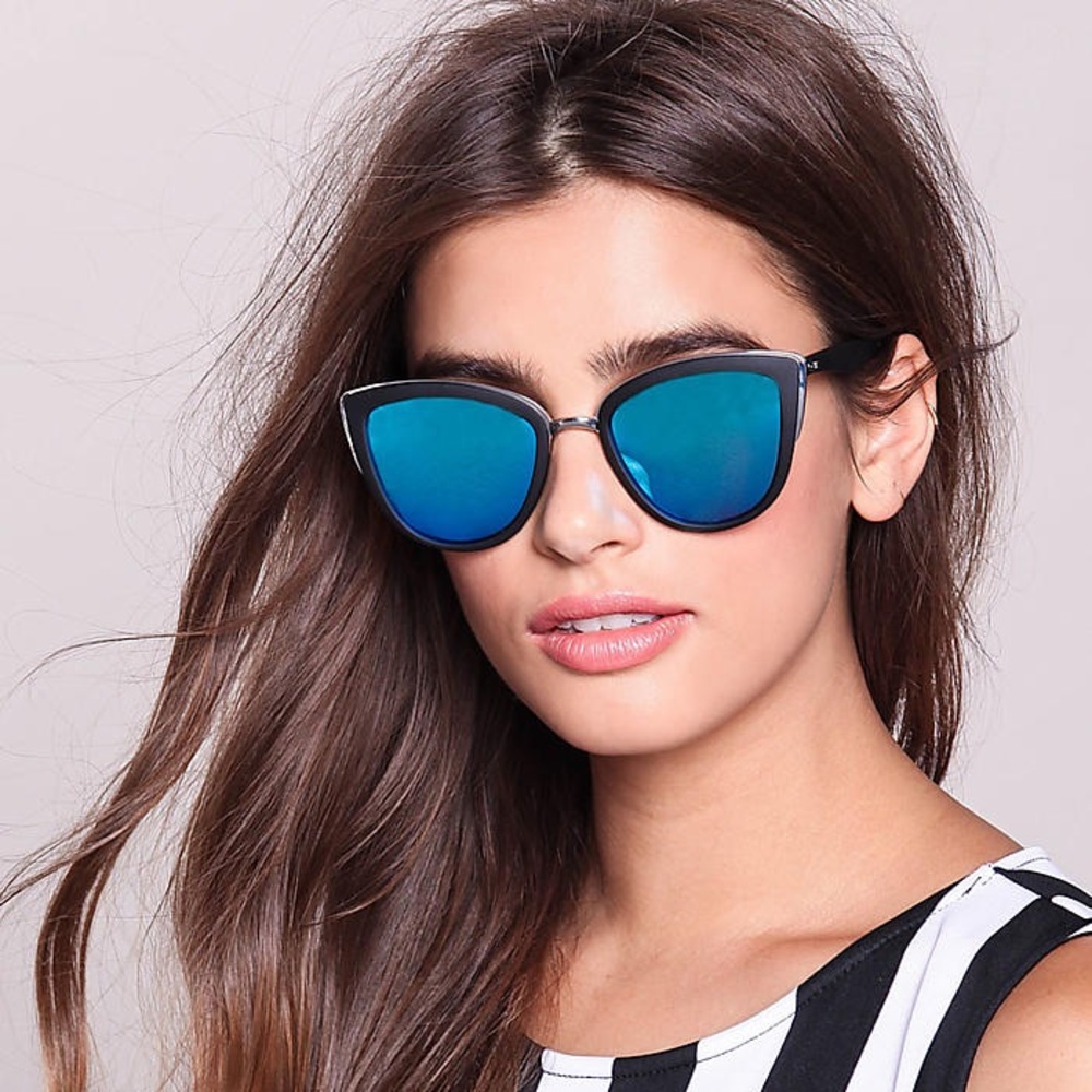 Quay My Girls Mirrored Cat Eye Sunglasses