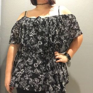 Plus Size Torrid Off-Shoulder Floral Print Top