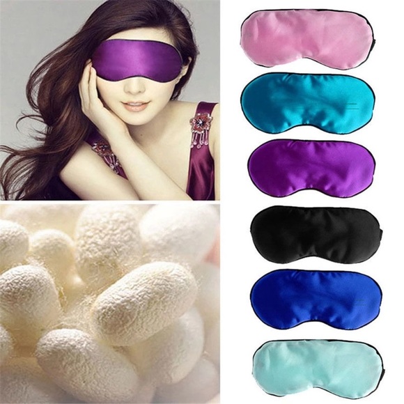 WINE Colored Silk Eye Mask - Picture 4 of 8