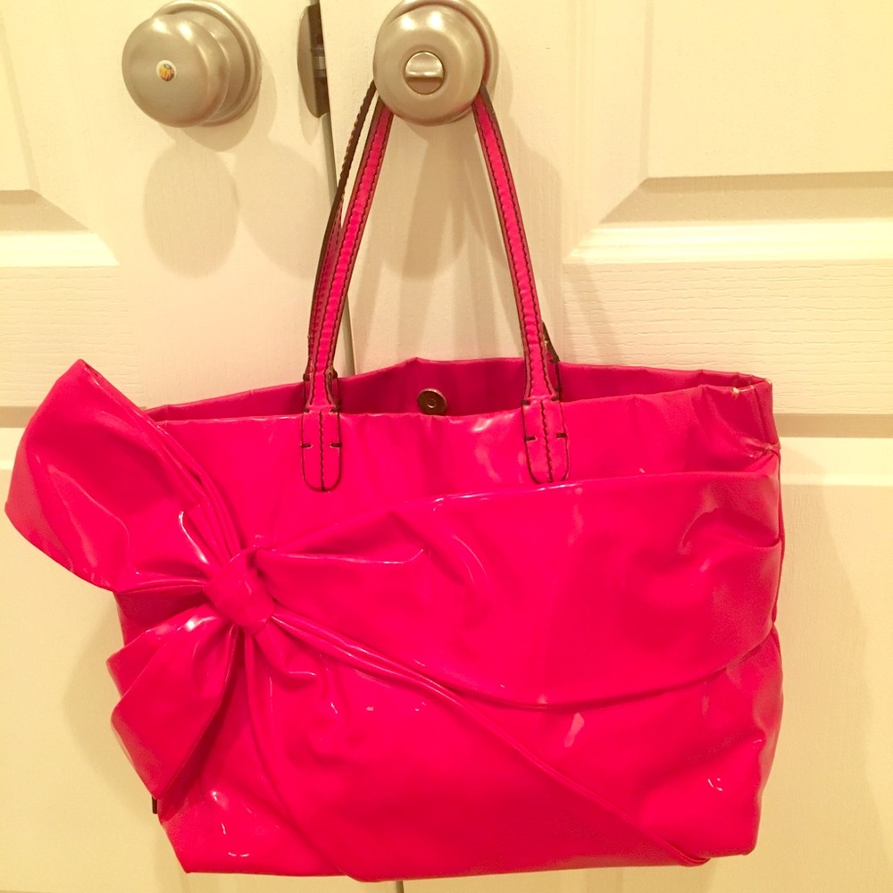 Authentic Valentino patent leather red tote