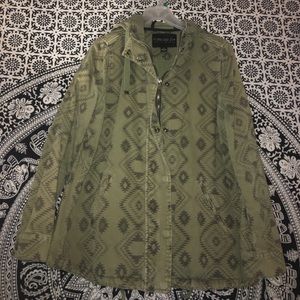 Green utility jacket