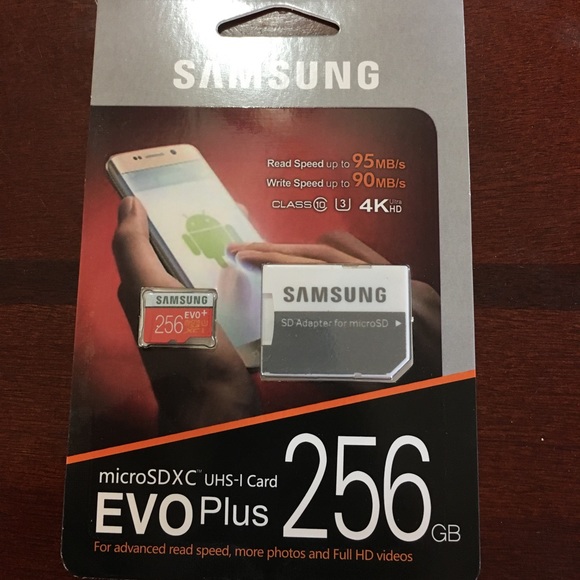 New Samsung 256 GB EVO + Class 10 Micro SDXC - Picture 1 of 2