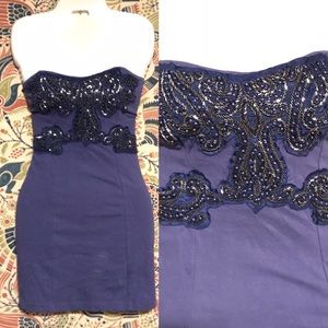 Beautiful Blue Free People beaded party dress!