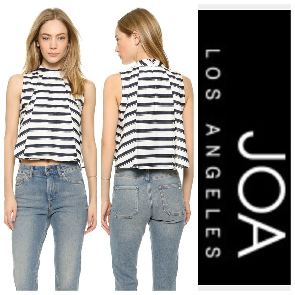 🆕J.O.A. Pleated Stripe Top - Picture 4 of 8