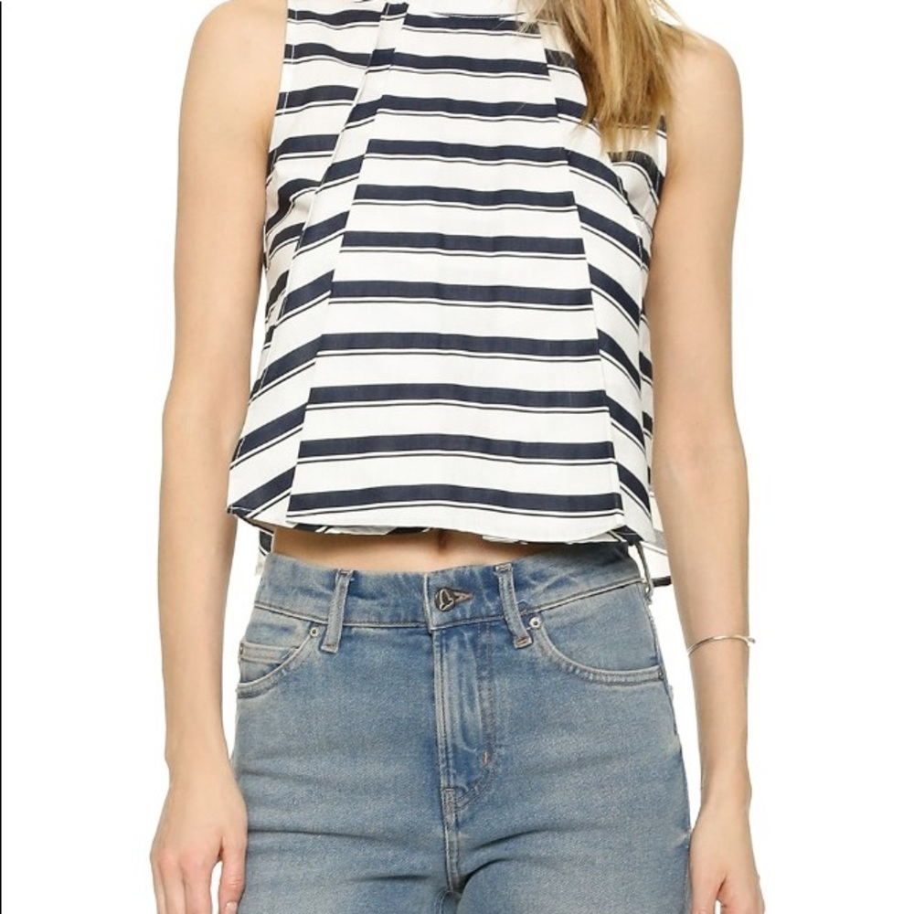🆕J.O.A. Pleated Stripe Top - Picture 3 of 8