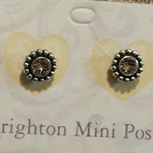 NWT Brighton earrings with pale pink crystals.