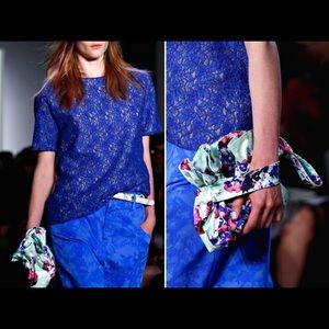 Peter Som blue lace top
