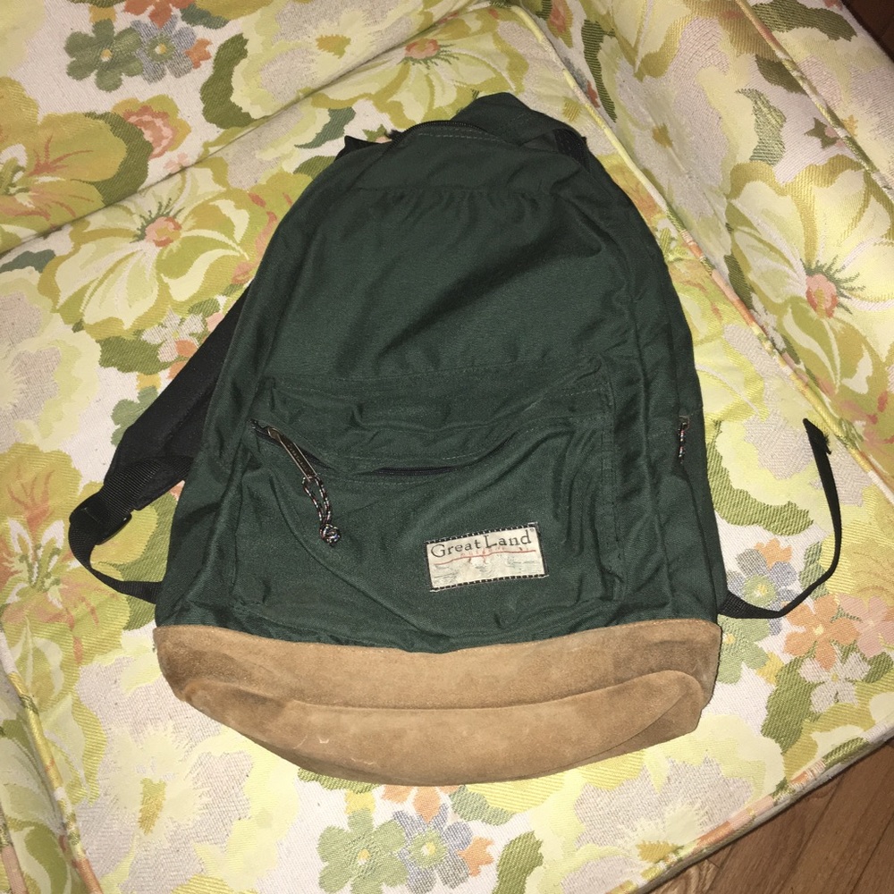 Vintage Great Land Suede Bottom Backpack