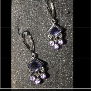 Lia Sophia Purple Dangle Earrings