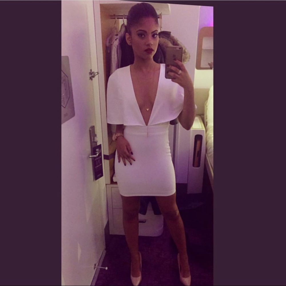 White mini dress