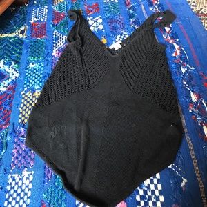 Helmut Lang Linen/Nylon knitted top