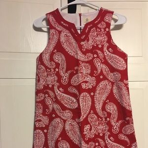 NWOT Lands end girls dress red paisley