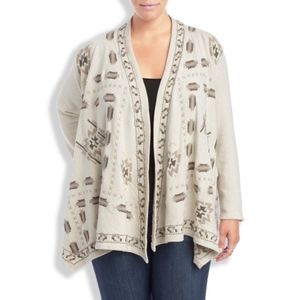 Lucky Brand Lucky Lotus Size 1X Aztec Cardigan