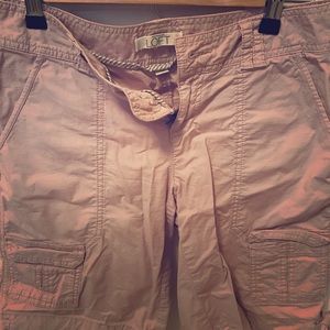 Loft pink cargo shorts