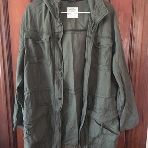 Abercrombie and Fitch Camo Green Coat