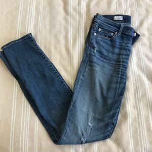 Gap 1969 Lightly distressed slim straight jeans