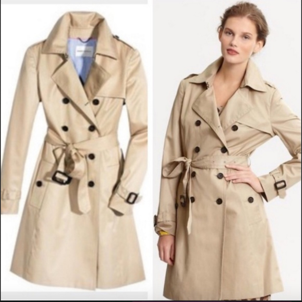 Khakhi Double-breasted Trench Coat