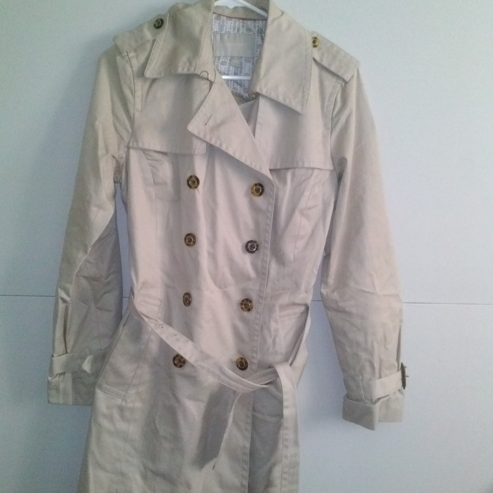 Khakhi Double-breasted Trench Coat - Picture 3 of 4
