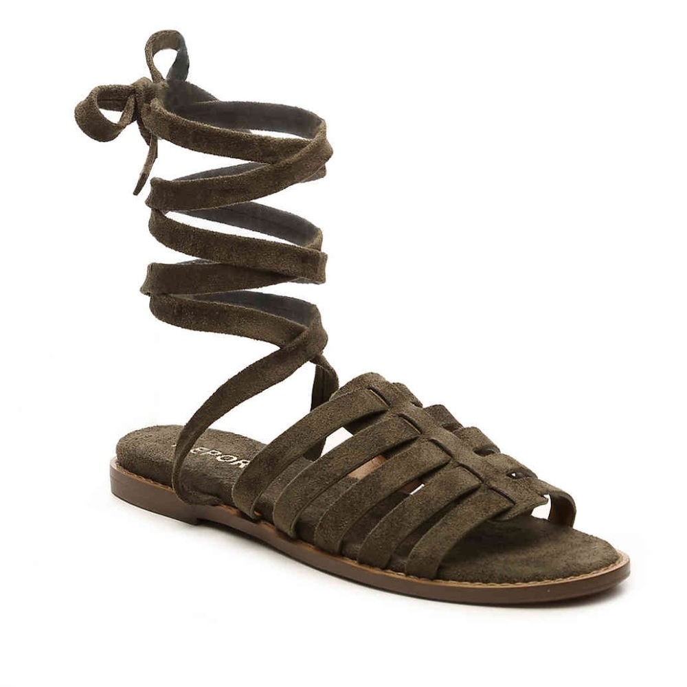 Report Olive suede sandals