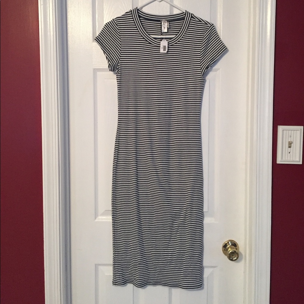 NWT RD Style blue white stripe pencil dress