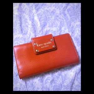 Kate Spade red clasp wallet