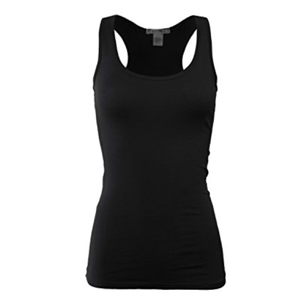 Simple Black Cami Tank Top