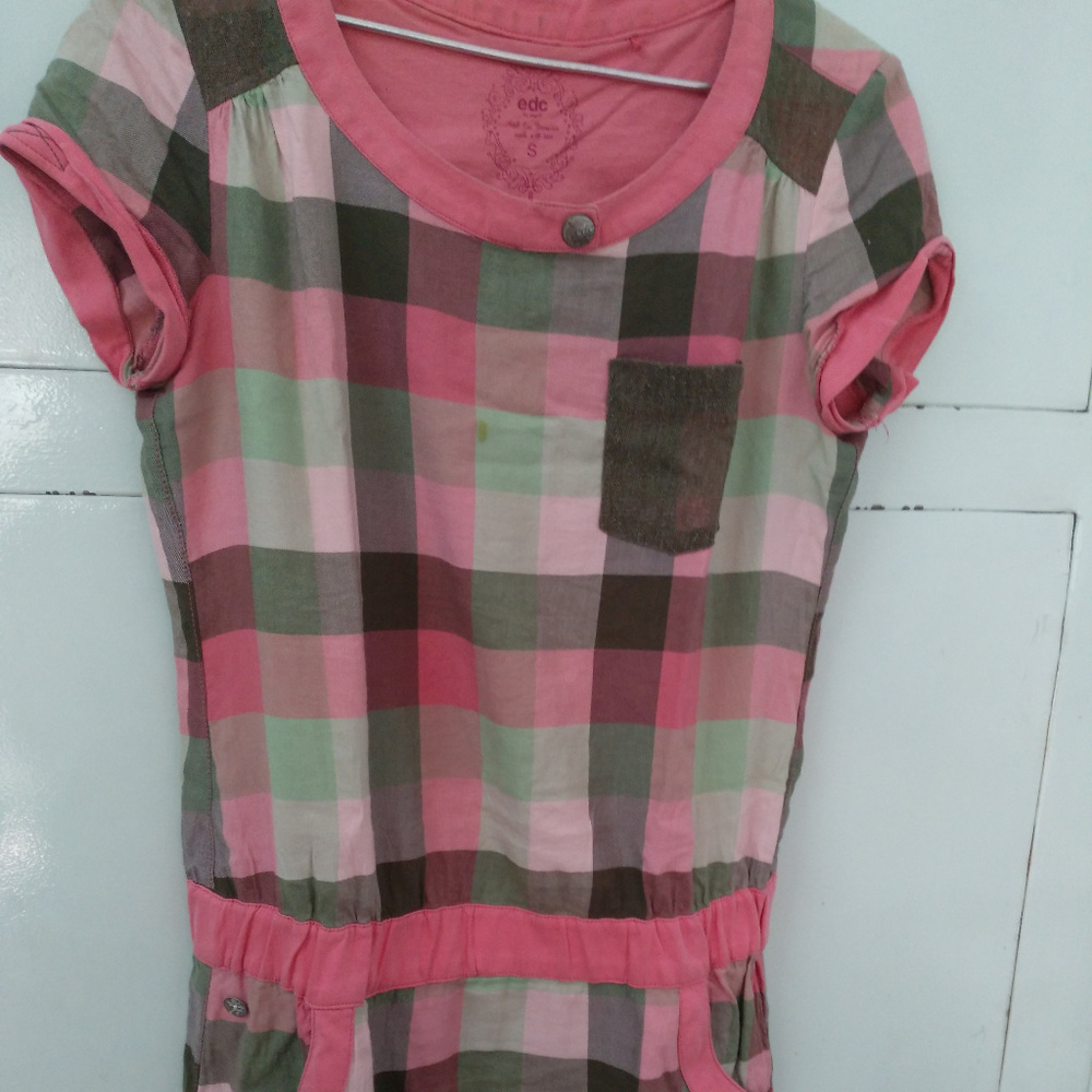 Plaid Tunic in feminine colours