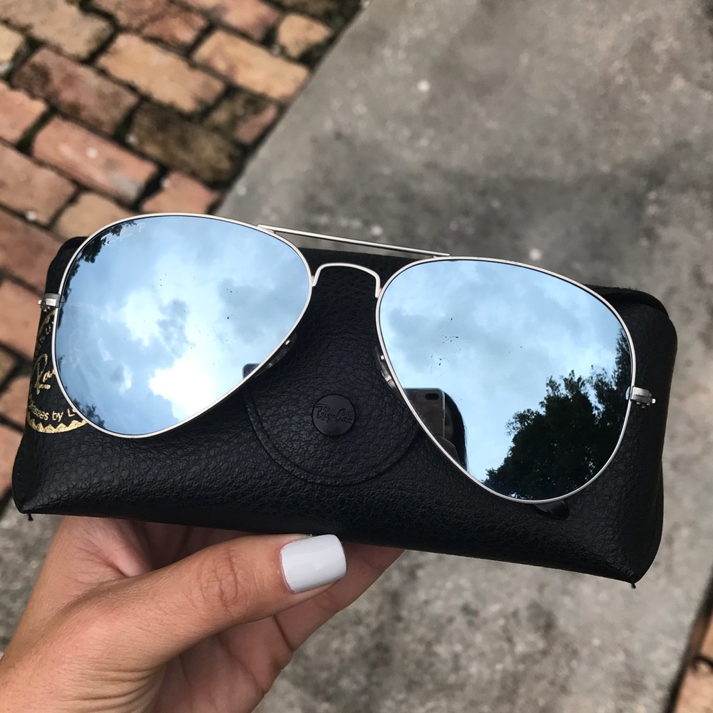 Ray Ban Mirrored Aviators Polarized