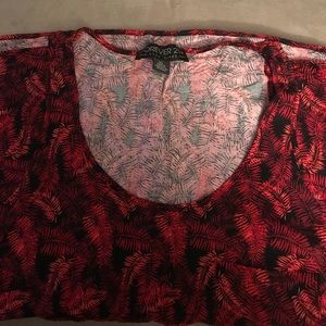Forever 21 red leaf top plus size