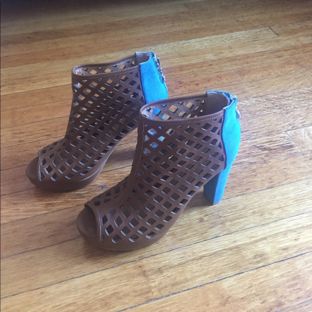 Armani Jeans high-heeled open-toed boots