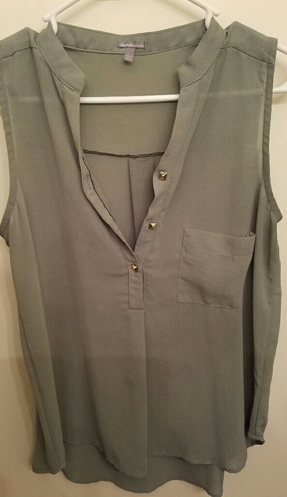 Charlotte Russe Sheer Sleeveless Blouse
