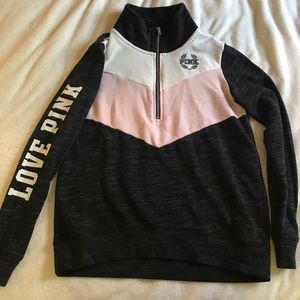 Pink Quarter Zip Sweatshirt